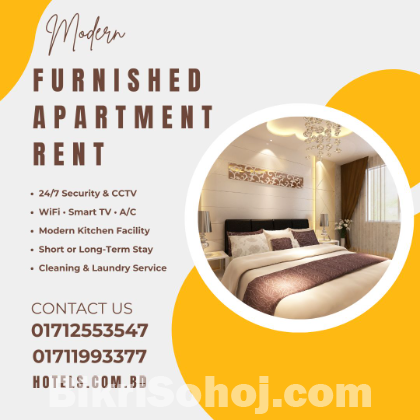 Furnished 3-Bedroom Flat Rent in Bashundhara R/A,Dhaka